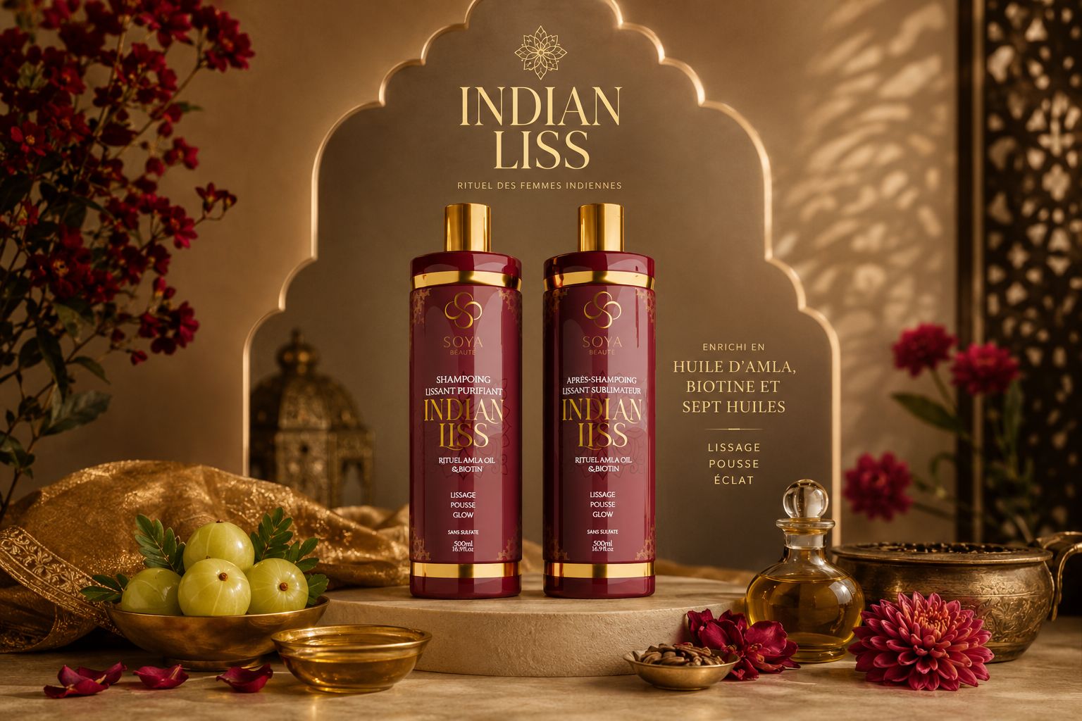Pack Indian Liss : shampoing + après-shampoing